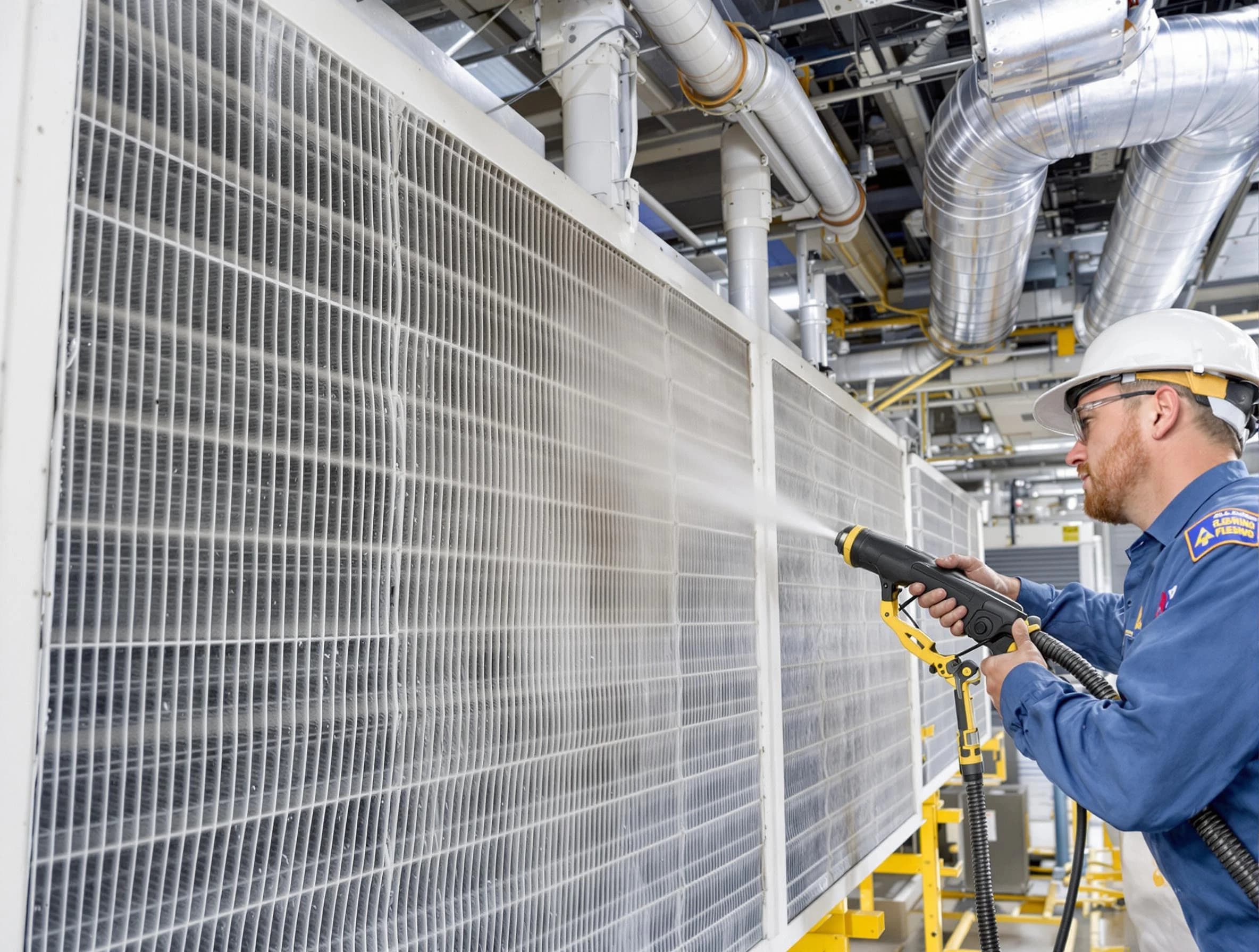 Professional commercial coil cleaning by O'Hara Air Duct Cleaning in O'Hara