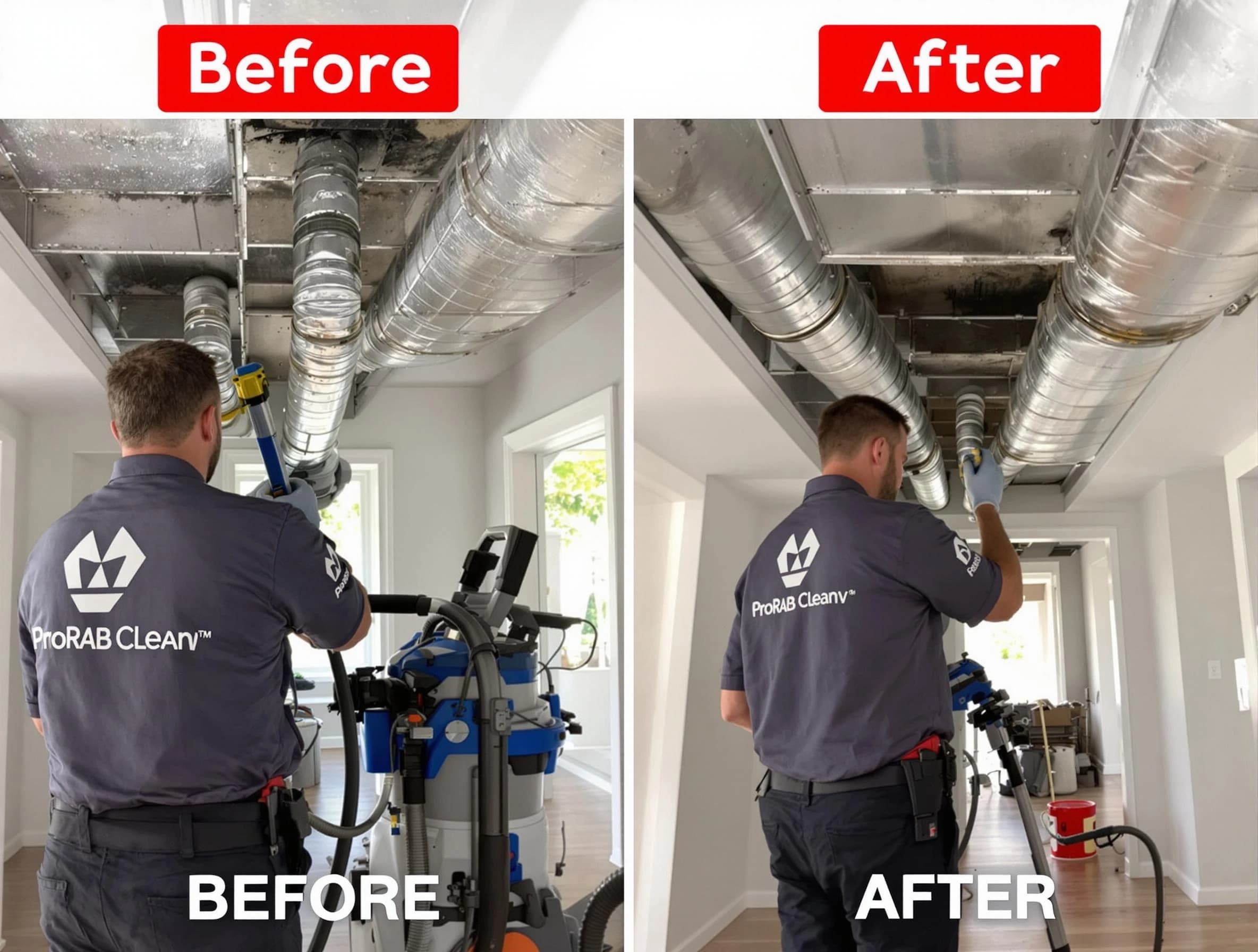 O'Hara Air Duct Cleaning expert performing thorough residential duct cleaning in a O'Hara home