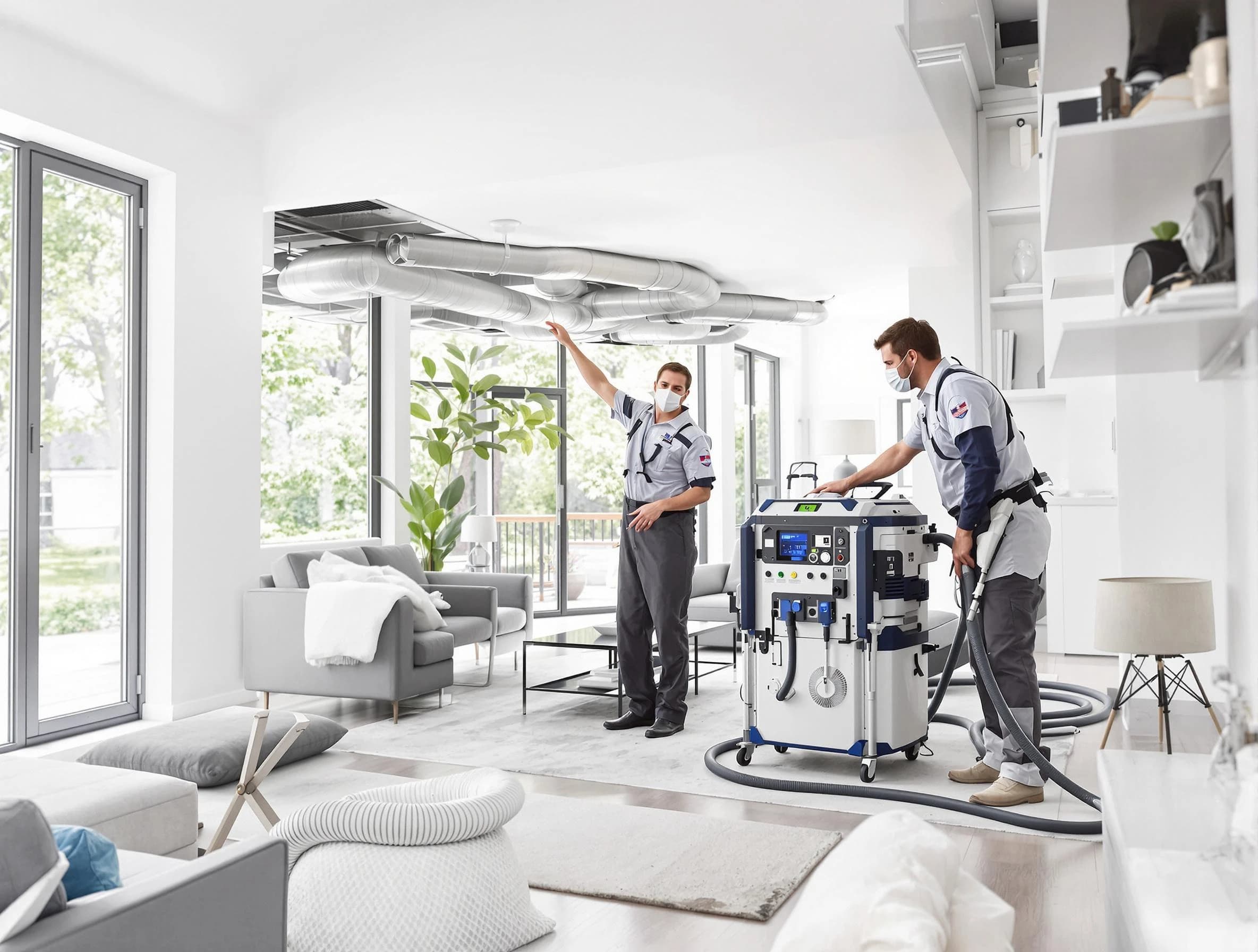 O'Hara Air Duct Cleaning professional conducting pure air duct cleaning with state-of-the-art equipment in O'Hara