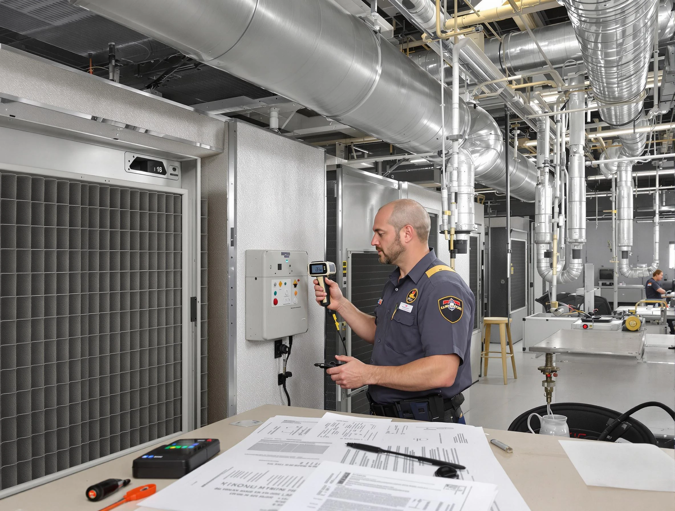 Professional filter system inspection by O'Hara Air Duct Cleaning in O'Hara